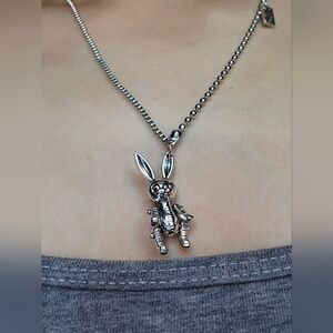 Silver Bunny Necklace